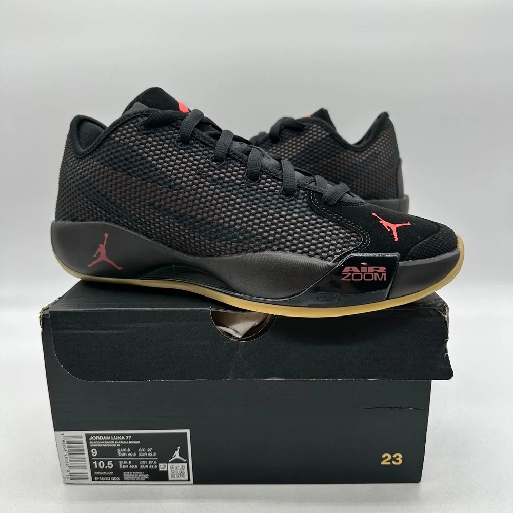 Nike IF1610-003 Mens Size 9 Air Jordan Luka 2 Black Infrared 23 Basketball Shoes
